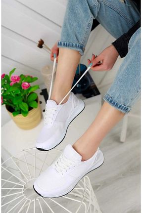 کفش اسنیکر رنگی زنانه بند دار LCN - کد 929583621