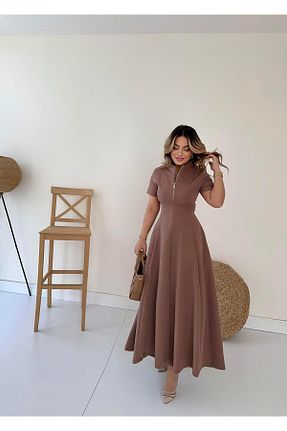 لباس قهوه ای زنانه بافتنی SEDA FİDAN - کد 929585212