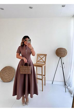 لباس قهوه ای زنانه بافتنی SEDA FİDAN - کد 929585212