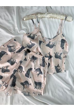 ست لباس راحتی صورتی زنانه ساده ROZENİN LINGERIE - کد 929583472