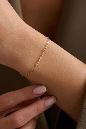 دستبند طلا زرد زنانه 14 عیار Bayar Gold - کد 929585516