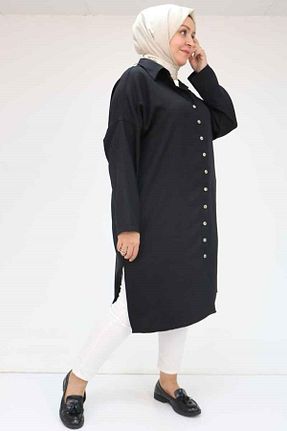 تونیک سایز بزرگ مشکی زنانه بافتنی Eslina - کد 929594278