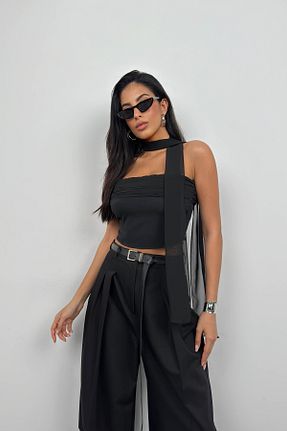 بلوز مشکی زنانه ساده Black Fashion - کد 814361031