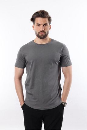 تیشرت طوسی مردانه رگولار Madmext - کد 87521760