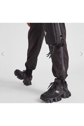 کفش اسنیکر مشکی زنانه بند دار Prada Sport - کد 929595097