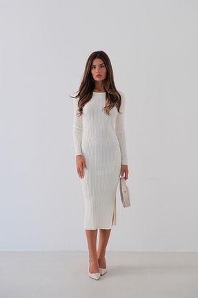 لباس بژ زنانه بافتنی Black Fashion - کد 852392156