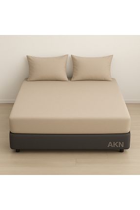ست ملحفه دونفره بژ Penye AKN - کد 927207840
