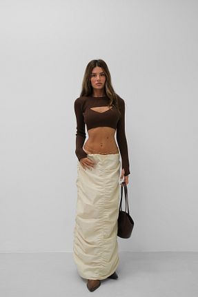 دامن بژ زنانه بافتنی Black Fashion - کد 790552778