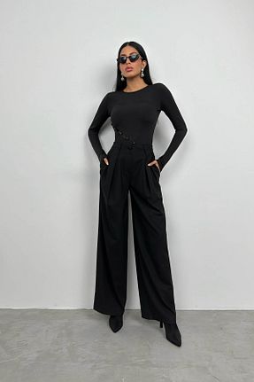 بلوز مشکی زنانه ساده Black Fashion - کد 790174901