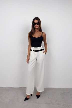 شلوار سفید زنانه پارچه Black Fashion - کد 812619355