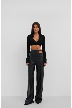 پلیور مشکی زنانه ساده Black Fashion - کد 860716536