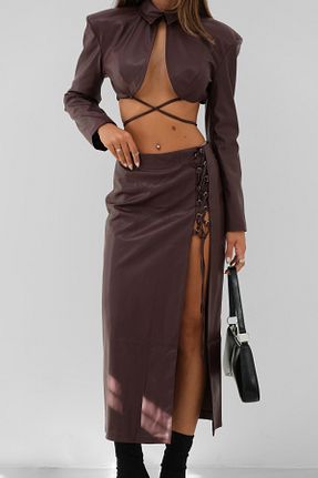 کت زرشکی زنانه رگولار Black Fashion - کد 785219623