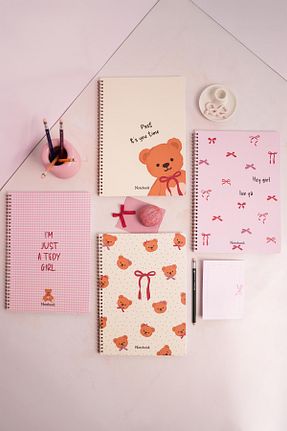 دفتر صورتی Karton Matt Notebook - کد 929599817