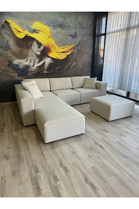 ست گوشه ای سفید مخمل Erduran Mobilya - کد 925799228