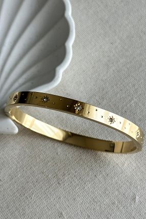 دستبند استیل (فولاد) زرد زنانه استیل (فولاد) Modacaprea - کد 929677363