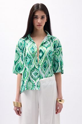 پیراهن سبز زنانه رگولار Black Fashion - کد 819364496