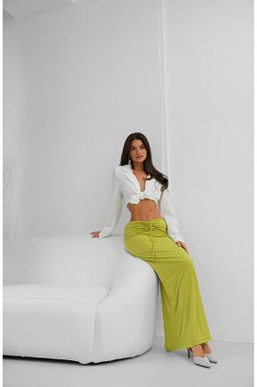دامن سبز زنانه مخلوط پلی استر Black Fashion - کد 831418005