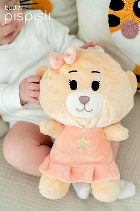 اسباب بازی مخملی قهوه ای بچه گانه 25 cm Budizzz - کد 929679357