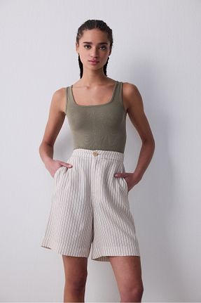 شلوارک و برمودا بژ زنانه بافتنی Penti - کد 929253185