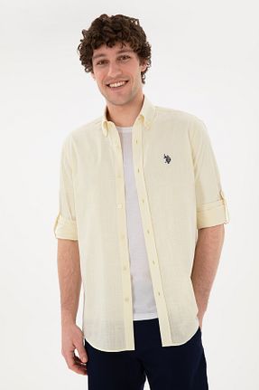 پیراهن زرد مردانه یقه ایستاده U.S. Polo Assn. - کد 929618521
