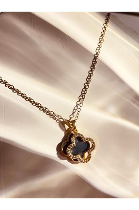 گردنبند استیل ( فولاد ) زرد زنانه استیل ضد زنگ Wisstoria Collections - کد 899750876