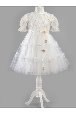 لباس سفید بچه گانه بافتنی Cherrys Bebek - کد 853822820