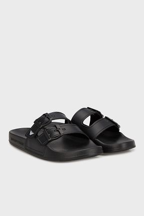 دمپائی مشکی زنانه پاشنه تخت Emporio Armani - کد 929681206