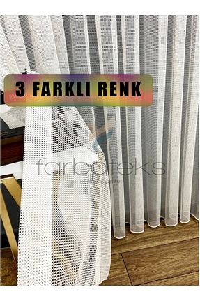 پرده توری سفید ریل دار farbateks - کد 831373397