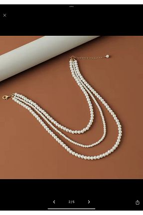 گردنبند مروارید سفید Jovela - کد 929636305