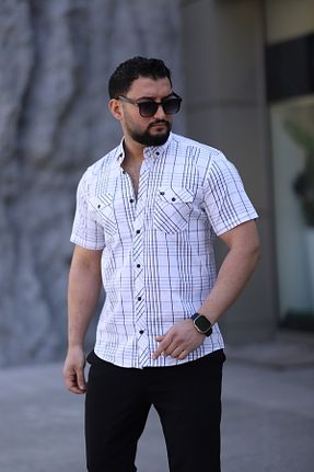 پیراهن سفید مردانه اسلیم Klothy - کد 929631636