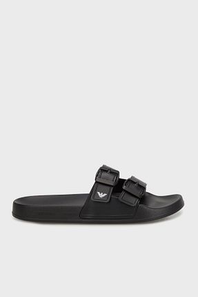 دمپائی مشکی زنانه پاشنه تخت Emporio Armani - کد 929681206