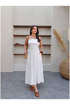 لباس سفید زنانه بافتنی ESRAHELVACI - کد 929656918