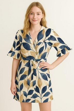 ربدوشام زرد زنانه پنبه پلی استر PEMBİŞ HOMEWEAR - کد 929654238