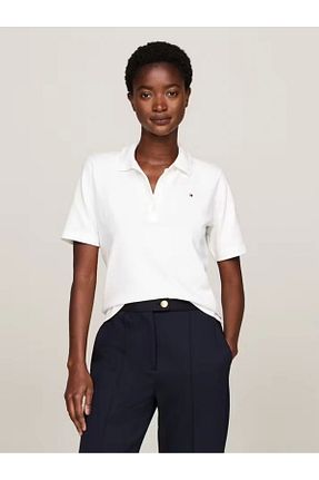 پولوشرت طلائی زنانه پنبه - الاستین Tommy Hilfiger - کد 903751146