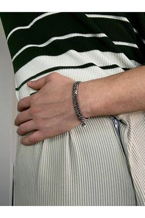 دستبند استیل (فولاد) متالیک مردانه استیل ضد زنگ Arvens - کد 923490764