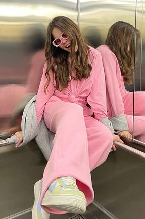 سوئیشرت صورتی زنانه ساده Madmext - کد 695774601