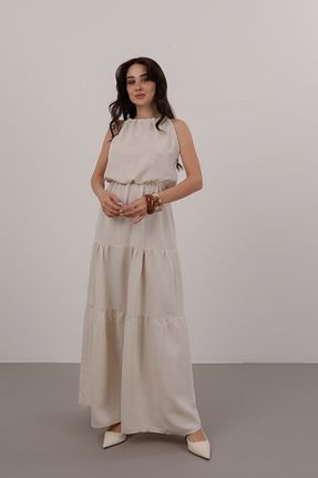 لباس بژ زنانه بافتنی FACETTE - کد 337661958