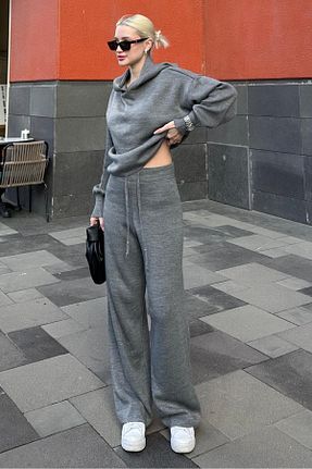 ست گرمکن طوسی زنانه رگولار Madmext - کد 877623497