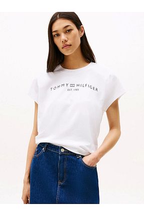 تیشرت طلائی زنانه رگولار Tommy Hilfiger - کد 923233689