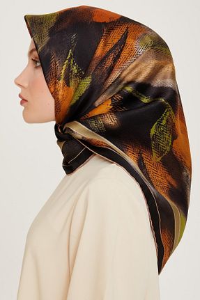 روسری مشکی کرپ ساتن ابریشم Armine - کد 929692818