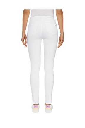 شلوار جین سفید زنانه پاچه تنگ Tommy Hilfiger - کد 52874389