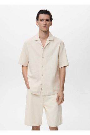 پیراهن سفید مردانه رگولار MANGO Man - کد 929720405