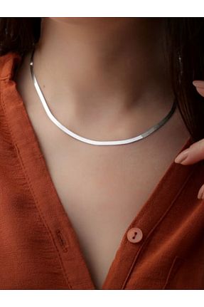 گردنبند استیل ( فولاد ) طوسی زنانه استیل ضد زنگ JANRA WORLD - کد 929736736