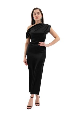 لباس مشکی زنانه بافتنی Moda Amore - کد 929810963