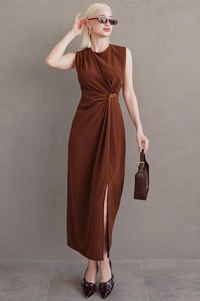 لباس قهوه ای زنانه بافتنی Madmext - کد 924336395