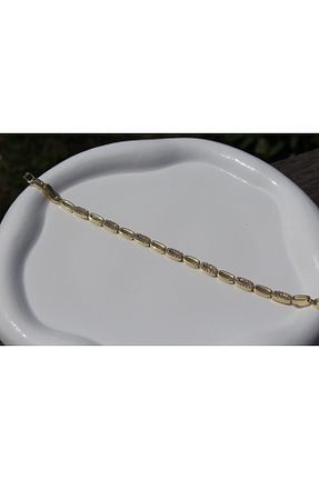 دستبند استیل (فولاد) زرد زنانه رودیوم MODA - کد 928960839