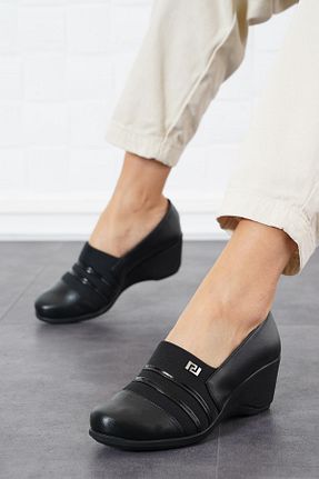 کفش پاشنه بلند پر مشکی زنانه پاشنه متوسط (5-9 سانتی متر) Moda Pie - کد 312057883