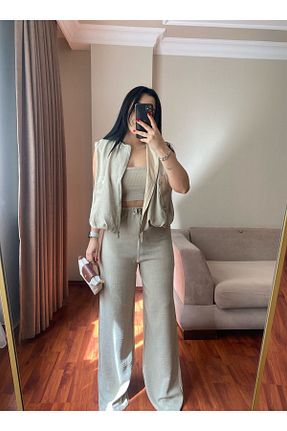 ست بالاتنه و پائین تنه زنانه بافتنی MODA - کد 928640045