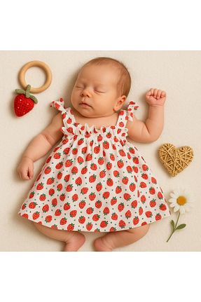 لباس قرمز بچه گانه بافتنی HAVUÇ BEBEK - کد 929814651
