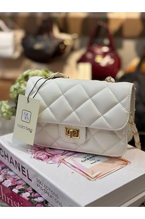 کیف دوشی سفید زنانه چرم مصنوعی Moda Lime - کد 929760935